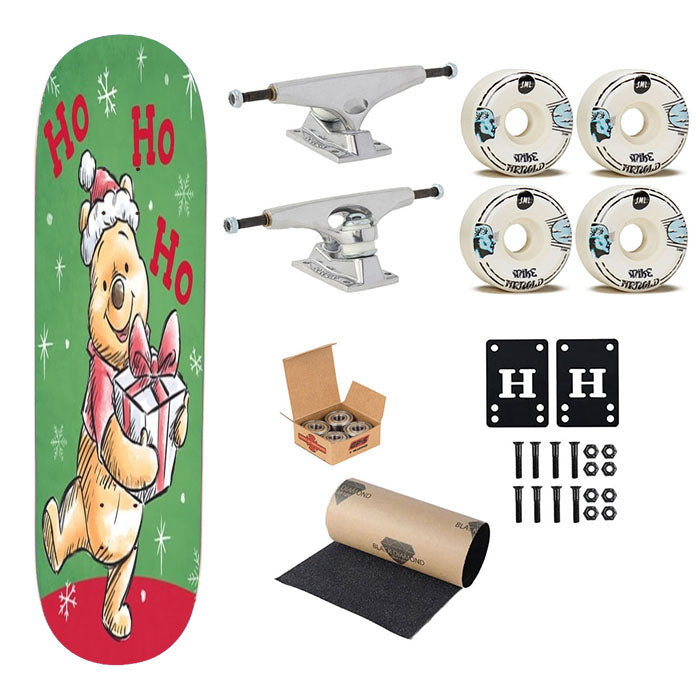 Very Merry Christmas Pooh Skateboard Complete Board 8.0" X 31.75"