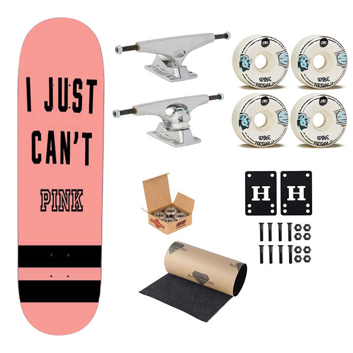 Victorias Secret Pink I Just Cant Skateboard Complete Board 8.0" X 31.75"