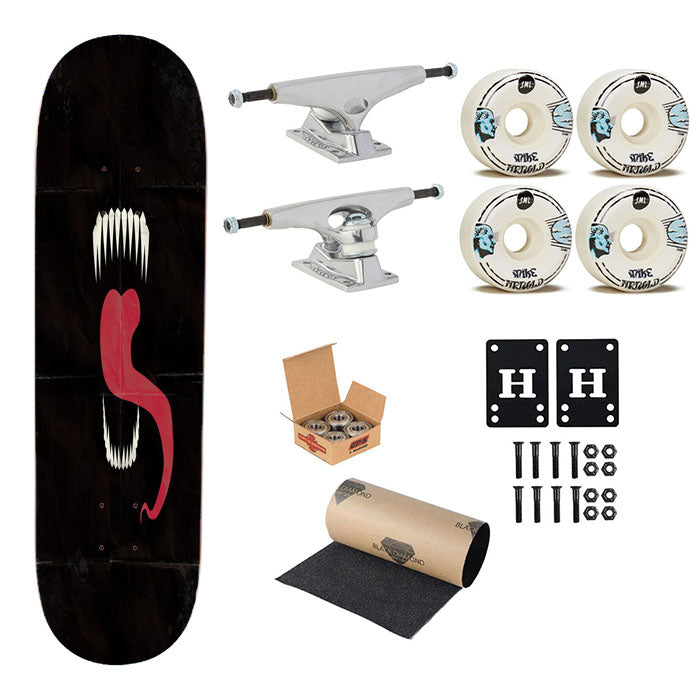 Villain Venom Minimalist Paper Skateboard Complete Board 8.0" X 31.75"