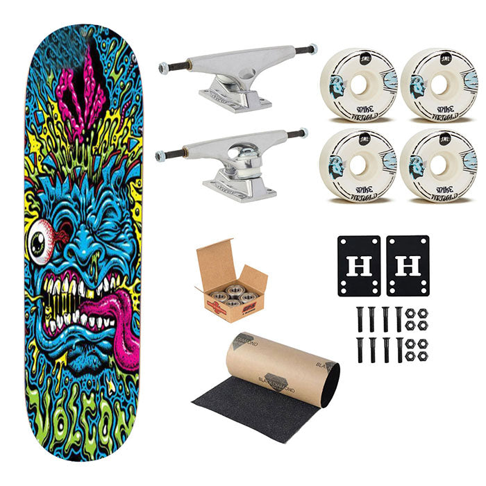 Volcom Face Jimbo Phillips Skateboard Complete Board 8.0" X 31.75"