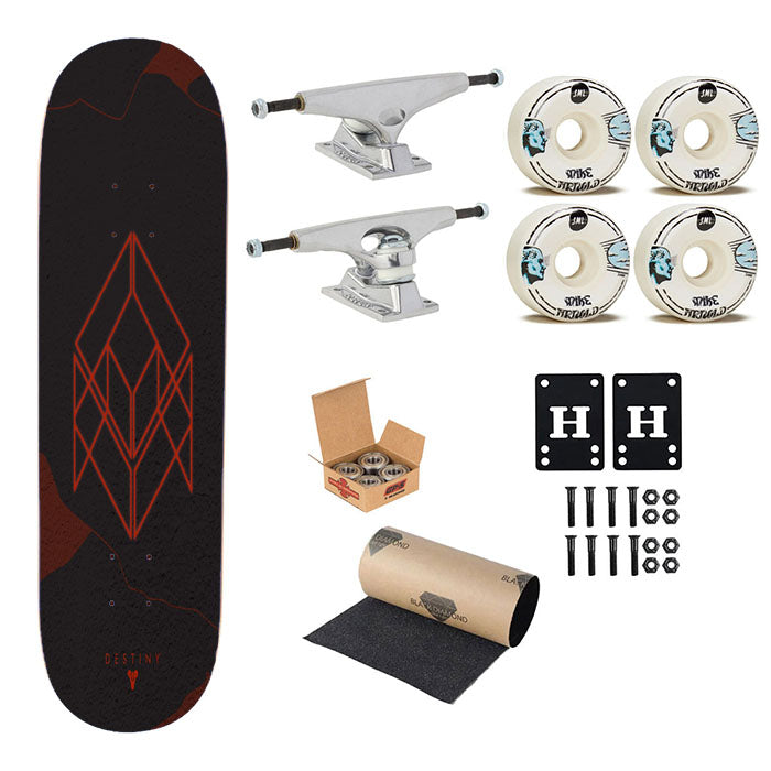 Vosiks Venom Wrath Of The Machine Destiny Skateboard Complete Board 8.0" X 31.75"