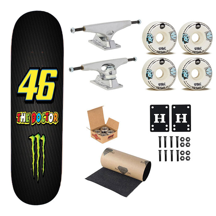 Vr 46 The Doctor Fiber Carbon Wallpaper Skateboard Complete Board 8.0" X 31.75"