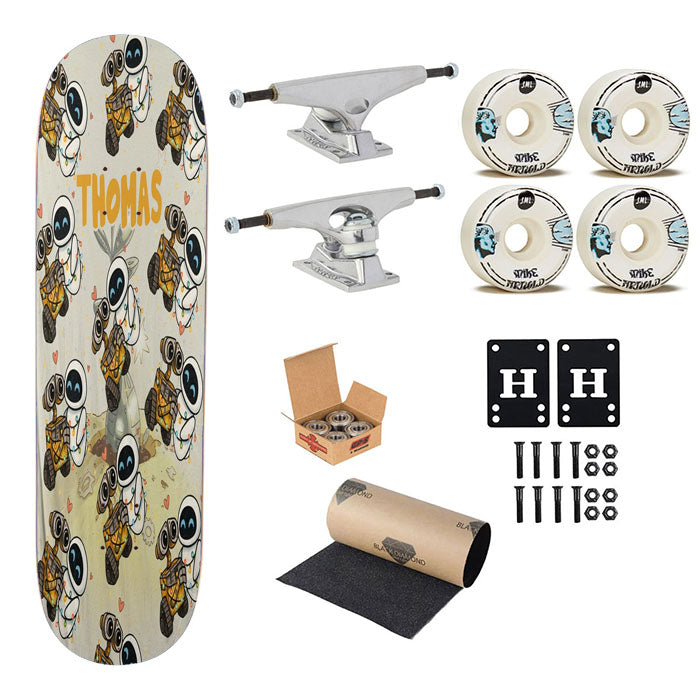 Wall-E And Eve Skateboard Complete Board 8.0" X 31.75"