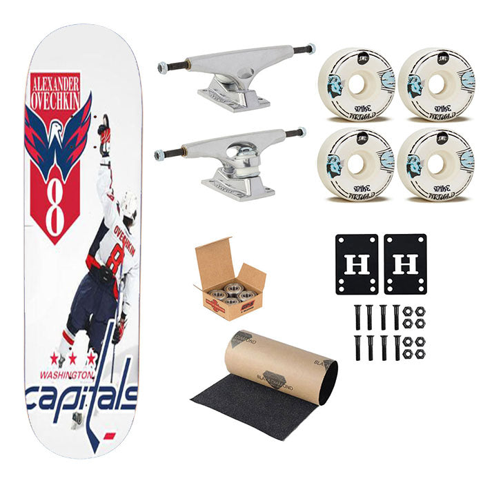 Washington Capitals Alex Ovechkin Skateboard Complete Board 8.0" X 31.75"