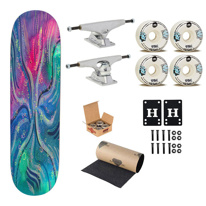 Watercolor Pattern Skateboard Complete Board 8.0" X 31.75"