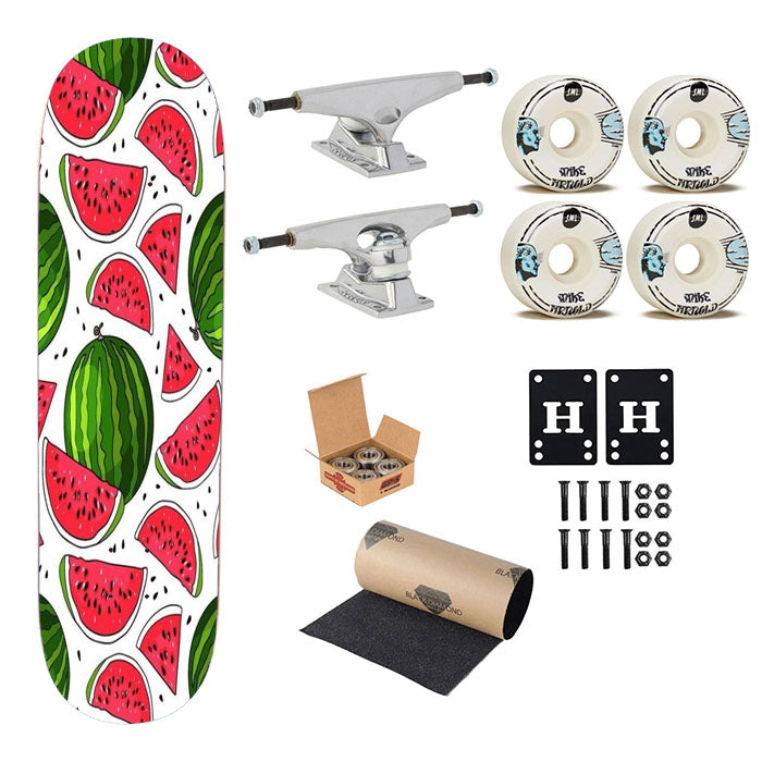 Watermelon Fruit Pattern Skateboard Complete Board 8.0" X 31.75"