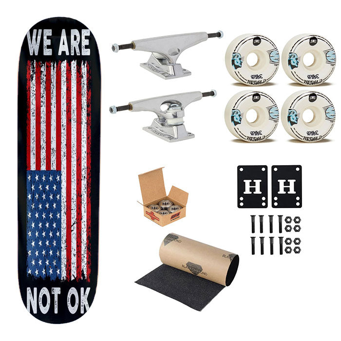 We Are Not Ok Skateboard Complete Board 8.0" X 31.75"