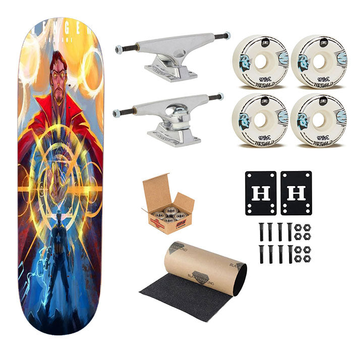 We Need Doctor Doctor Strange Captein America Skateboard Complete Board 8.0" X 31.75"