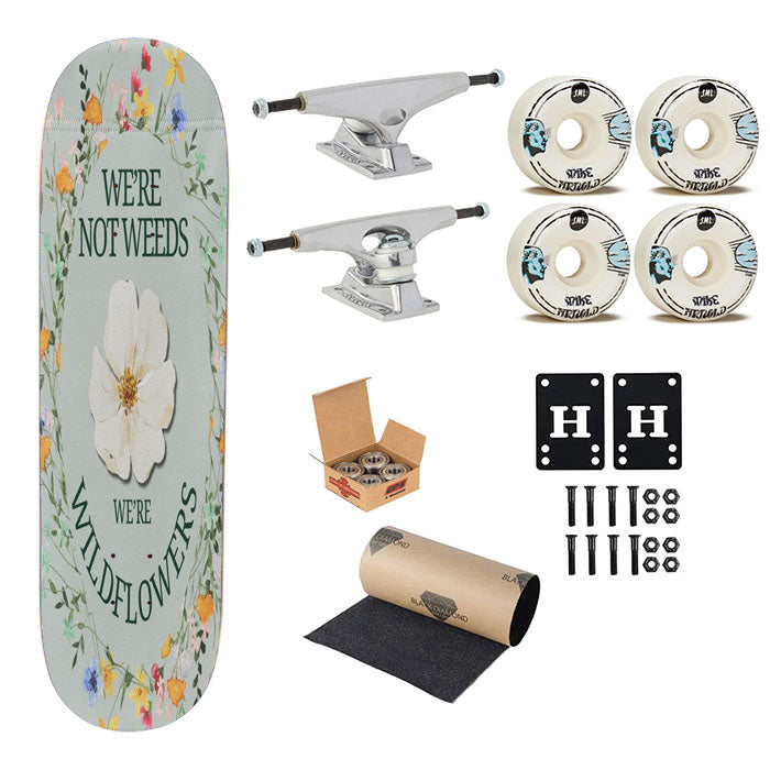 We'Re Not Weeds We'Re Wildflowers Skateboard Complete Board 8.0" X 31.75"