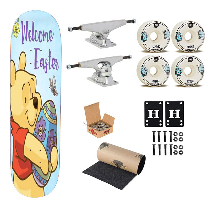 Welcome Easter Winnie The Pooh Skateboard Complete Board 8.0" X 31.75"