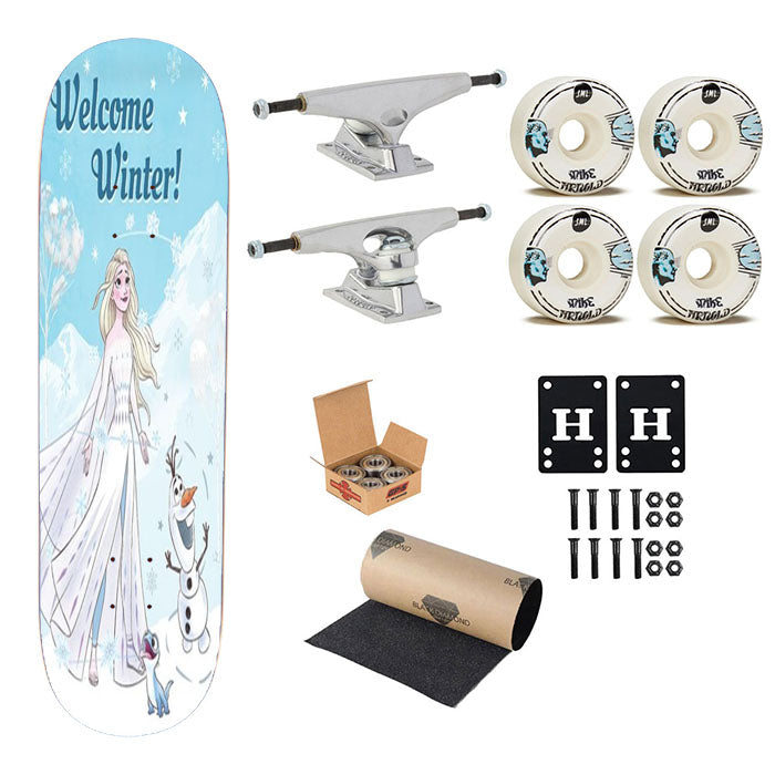 Welcome Winter Elsa & Olaf Skateboard Complete Board 8.0" X 31.75"