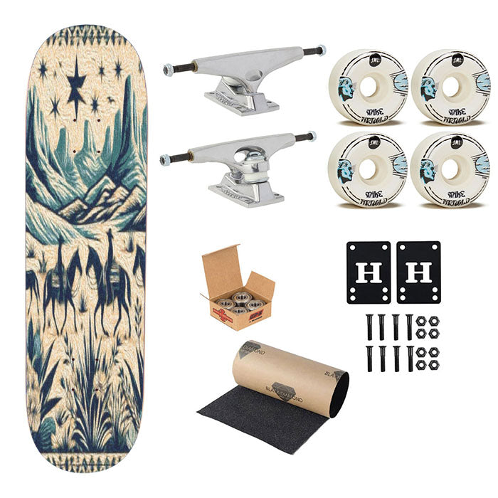 Western Desert Stars Skateboard Complete Board 8.0" X 31.75"