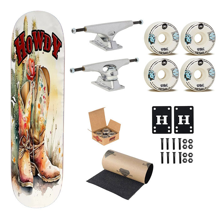 Western Style Skateboard Complete Board 8.0" X 31.75"