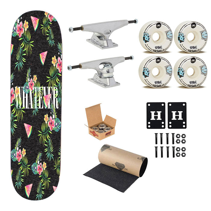 Whatever Watermelons Flower Skateboard Complete Board 8.0" X 31.75"