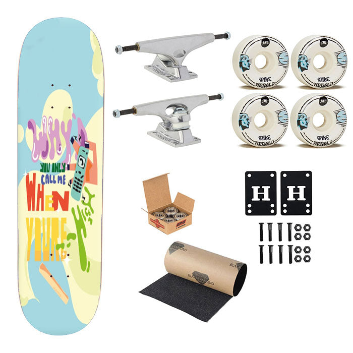 Why'D You Only Call Me When You'Re High - Arctic Monkeys Skateboard Complete Board 8.0" X 31.75"