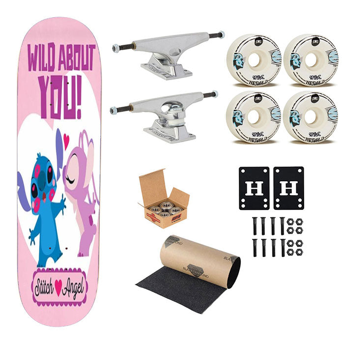 Wild About You Stitch Skateboard Complete Board 8.0" X 31.75"