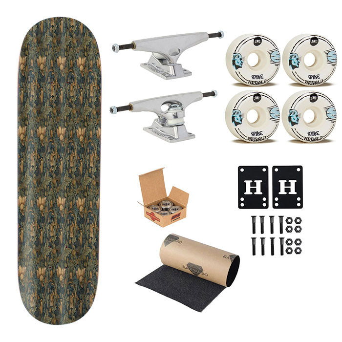 William Morris Inspired Skateboard Complete Board 8.0" X 31.75"