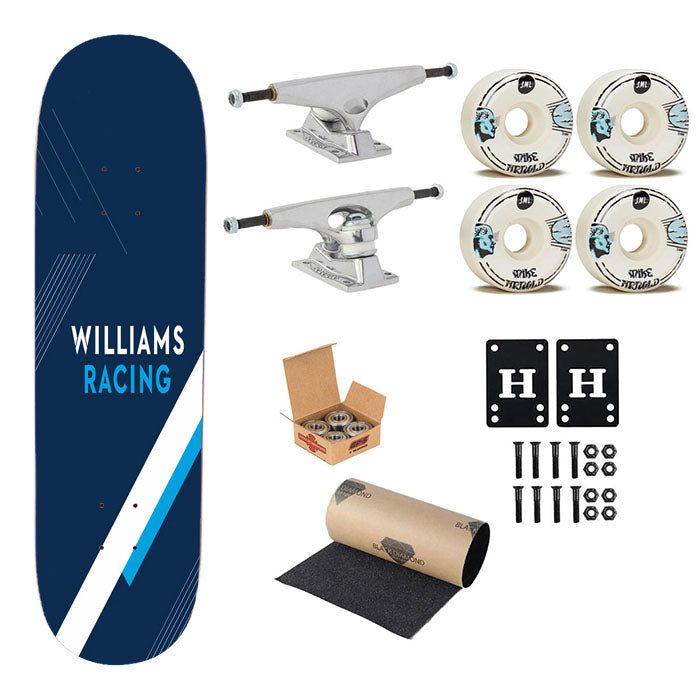 Williams Racing 2025 Skateboard Complete Board 8.0" X 31.75"