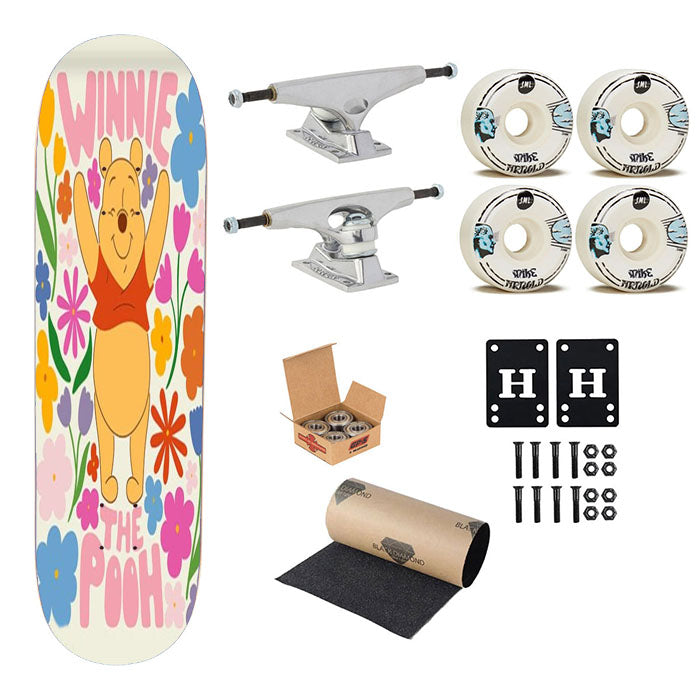 Winnie The Pooh Flower Power Skateboard Complete Board 8.0" X 31.75"