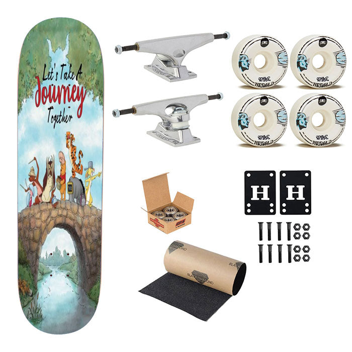 Winnie The Pooh Journey Poster Skateboard Complete Board 8.0" X 31.75"