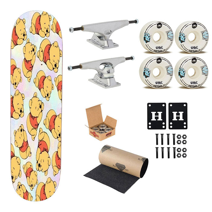 Winnie The Pooh Pattern Skateboard Complete Board 8.0" X 31.75"