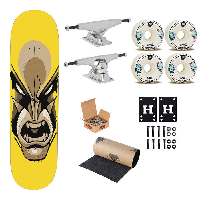 Wolverine Head Skateboard Complete Board 8.0" X 31.75"