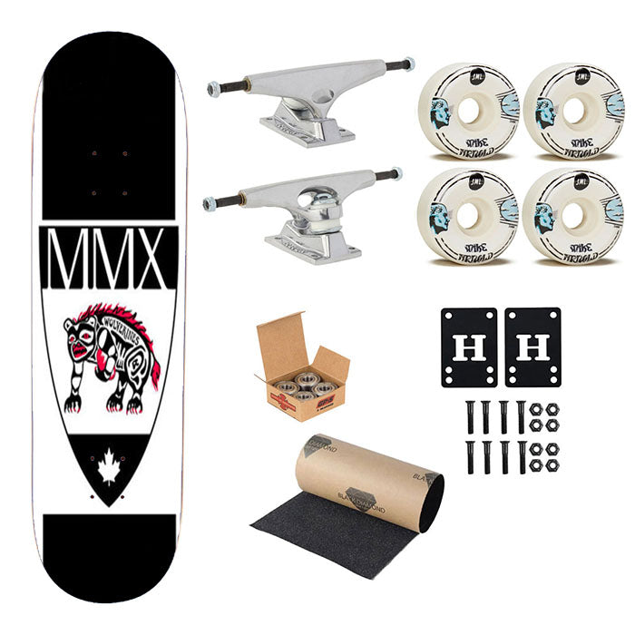 Wolverines Mmx Logo Skateboard Complete Board 8.0" X 31.75"