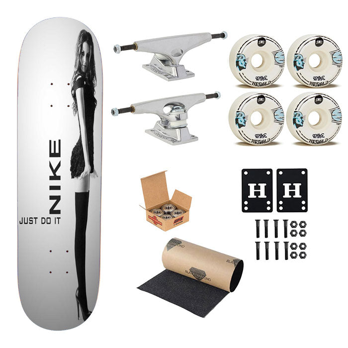 Women Nike Just Do It Skateboard Complete Board 8.0" X 31.75"