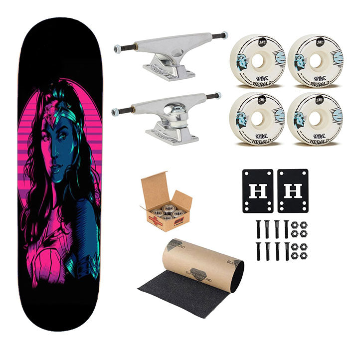 Wonder Woman 1984 Golden Armor 2 Skateboard Complete Board 8.0" X 31.75"