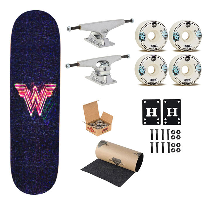 Wonder Woman 1984 Logo Aesthetics Skateboard Complete Board 8.0" X 31.75"