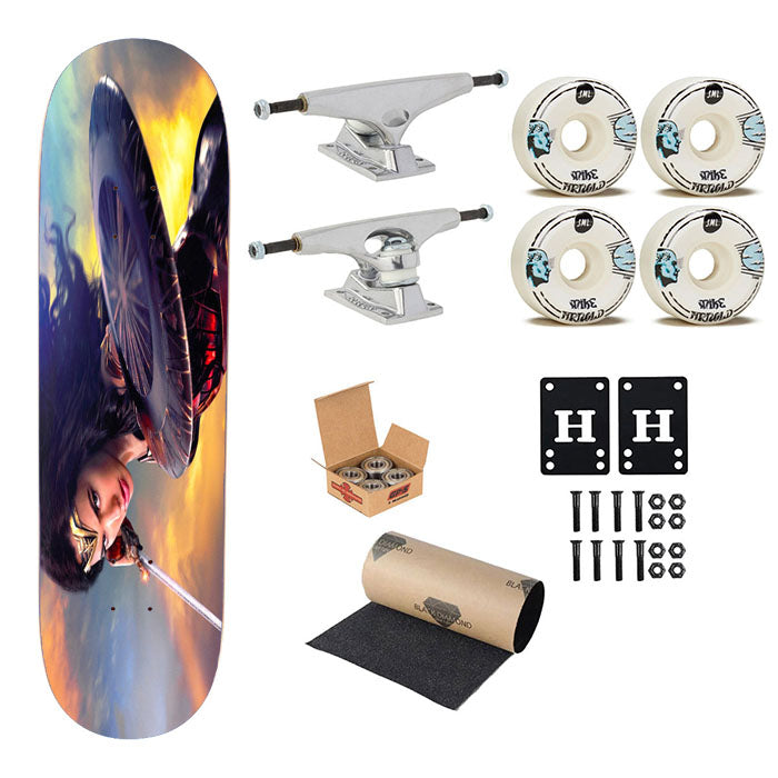 Wonder Woman 1984 Shield Skateboard Complete Board 8.0" X 31.75"