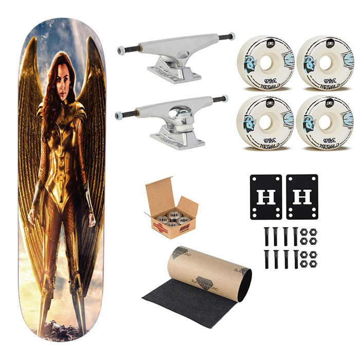 Wonder Woman 84 Golden Eagle Armor Skateboard Complete Board 8.0" X 31.75"