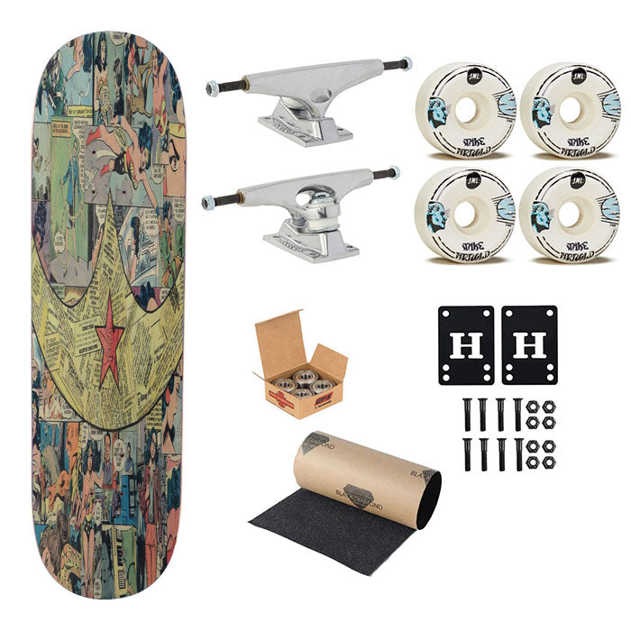 Wonder Woman Collage Skateboard Complete Board 8.0" X 31.75"