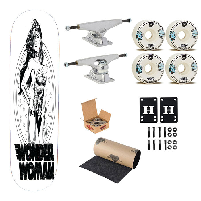 Wonder Woman Coloring Skateboard Complete Board 8.0" X 31.75"