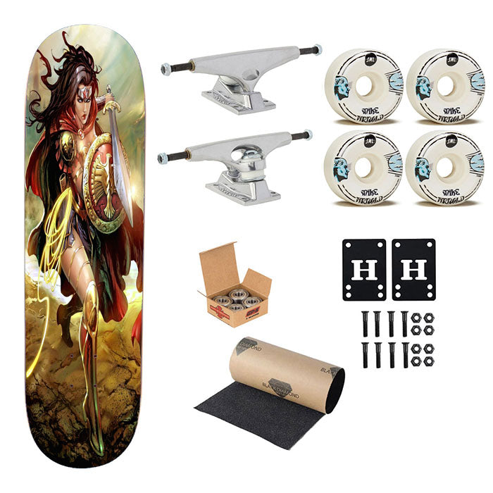 Wonder Woman Digital Art Skateboard Complete Board 8.0" X 31.75"