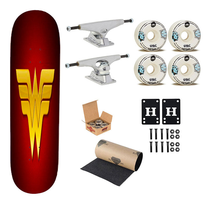 Wonder Woman Logo Skateboard Complete Board 8.0" X 31.75"