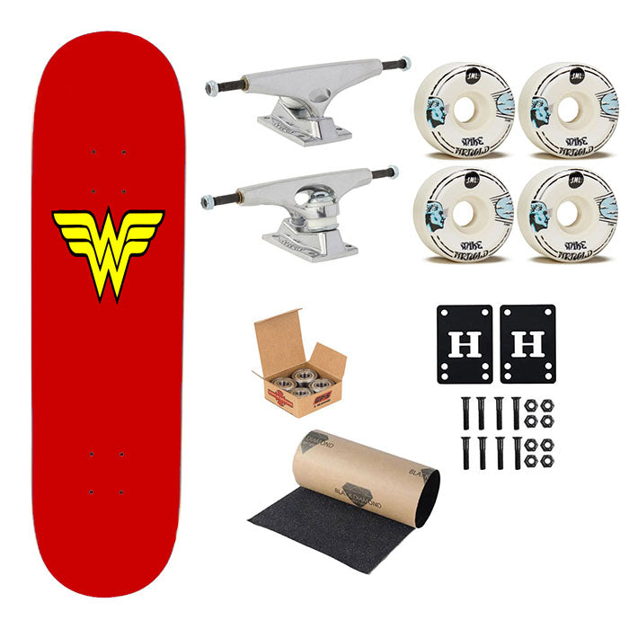 Wonder Woman Logo Vector Skateboard Complete Board 8.0" X 31.75"