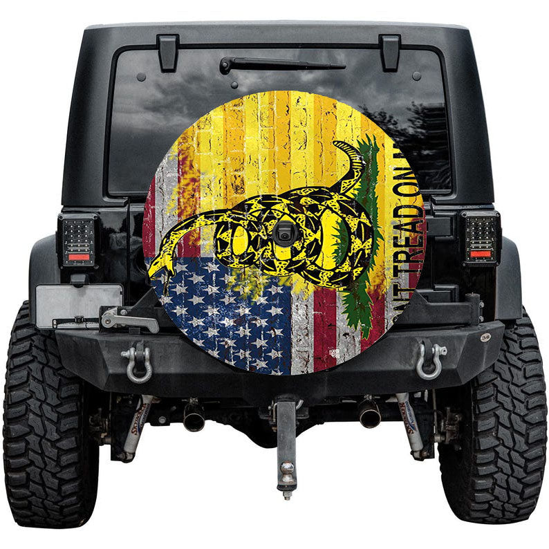 American Gadsden Flag Don'T Tread On Me Tire Cover