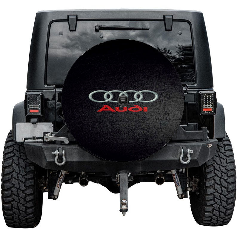 Audi Dark Logo Wallpaper Tire Cover