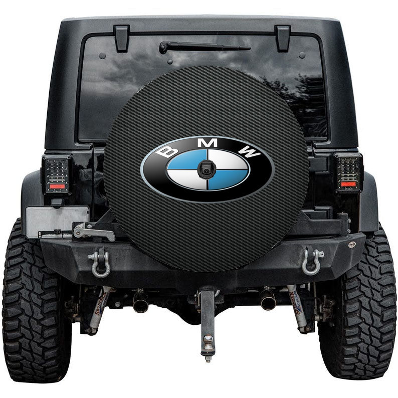 Bmw Logo Carbon Fiber Tire Cover