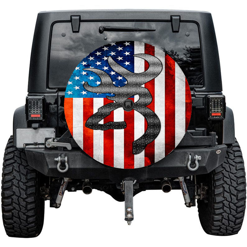 Browning American Flag Tire Cover