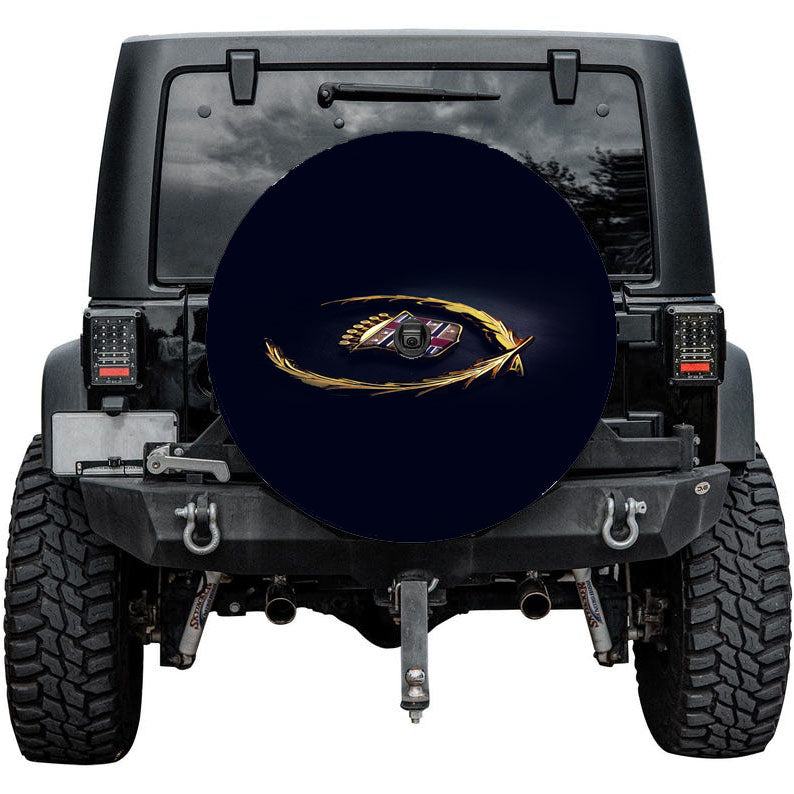 Cadillac Logo Car Dark Tire Cover