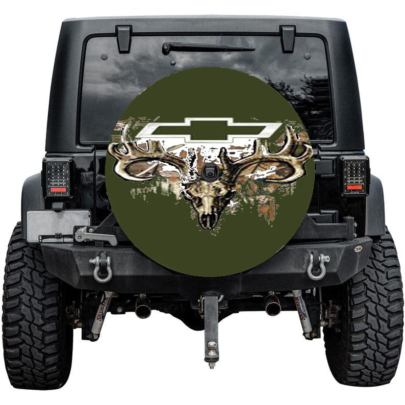 Camo Chevy Fill Skullc Tire Cover