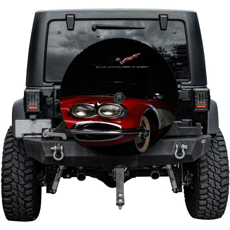 Chevrolet Chorvette 1957 Speedfuilie Tire Cover