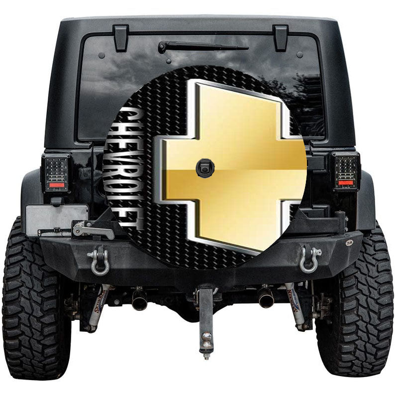Chevrolet Logo On Mesh Tire Cover