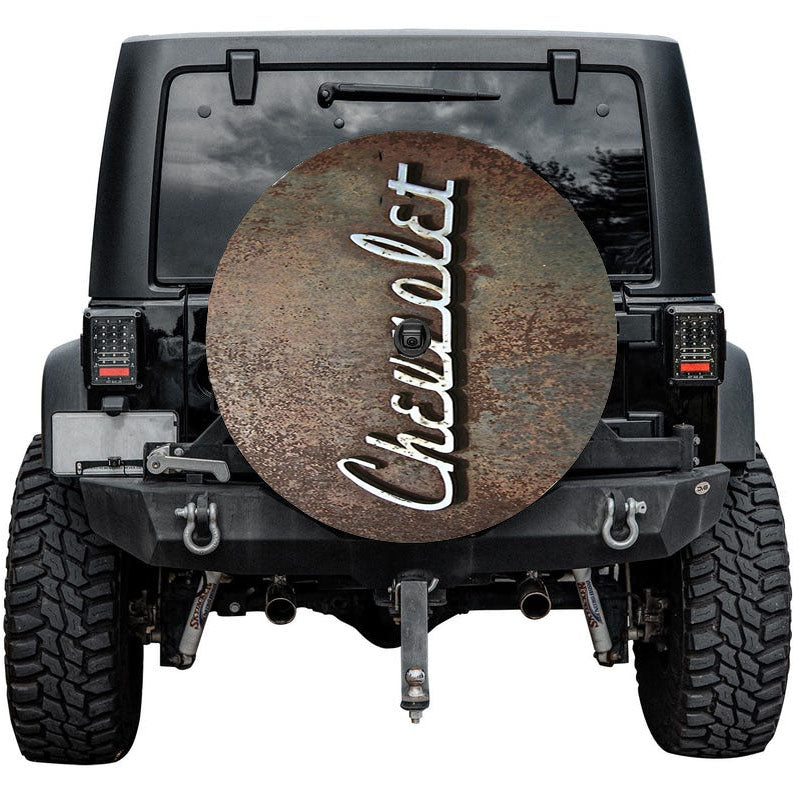 Chevrolet Rusty Logo Tire Cover