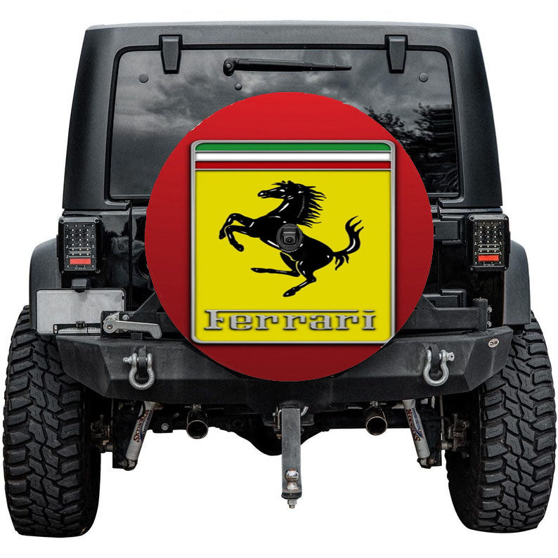 Classic Ferrari Logo Tire Cover