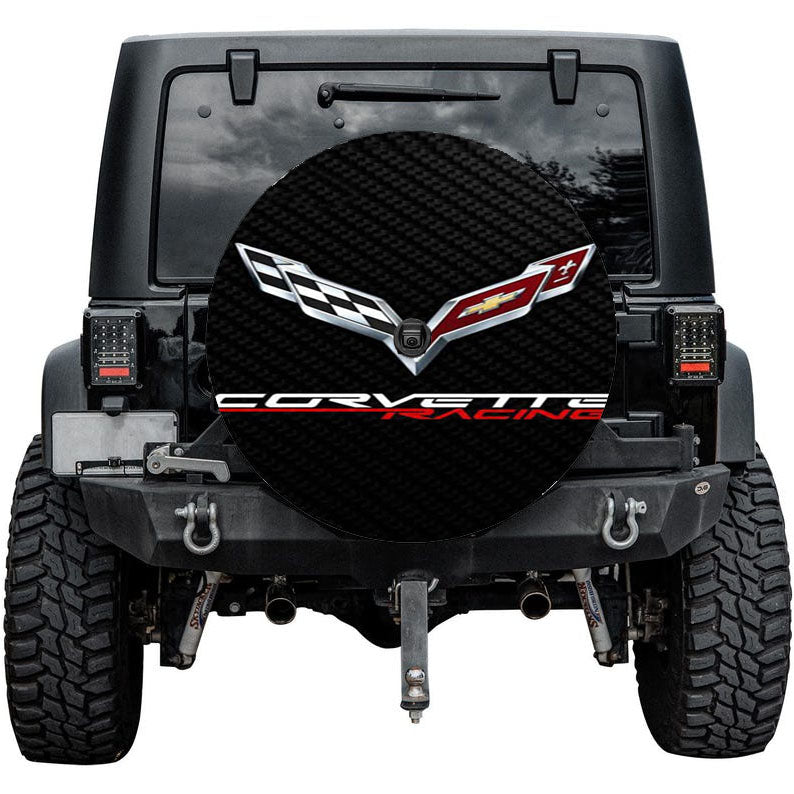 Corvette Logo Carbon Tire Cover