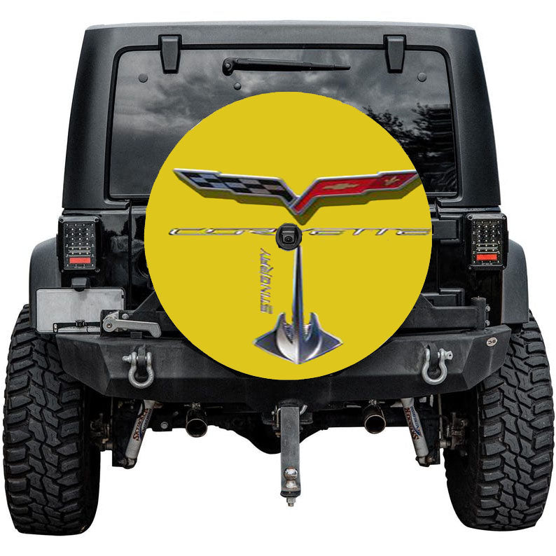 Corvette Stingray C7 Yellow Tire Cover