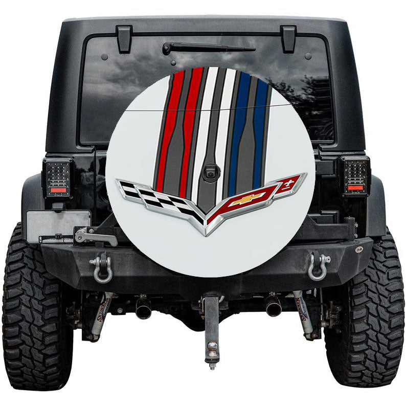 Corvette White Tire Cover
